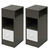 2PCS/SET Narrow Bedside Table Nightstand