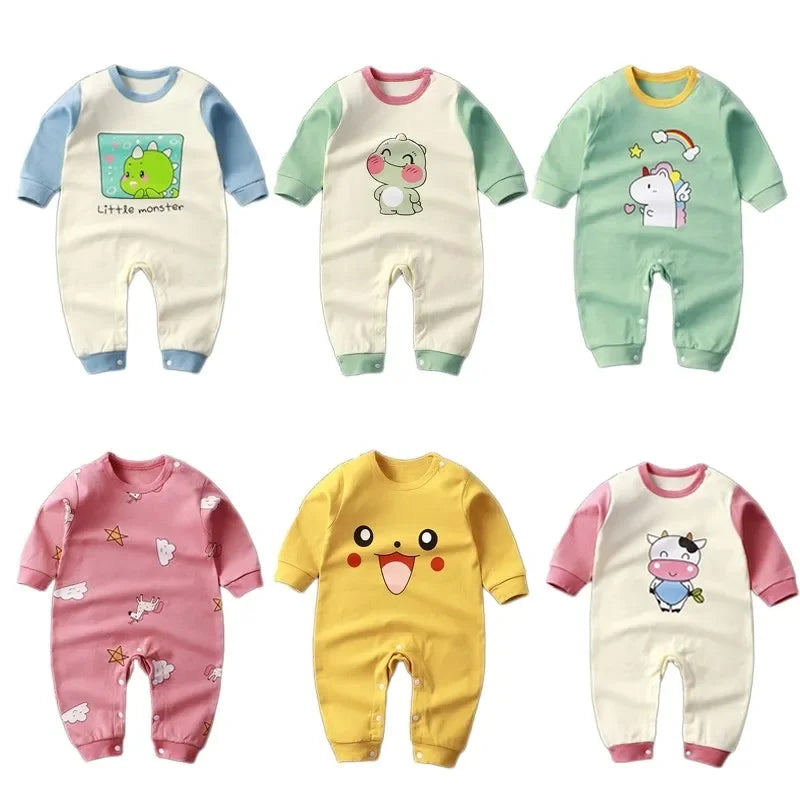 Newborn Cotton Cartoon Unisex Jumpsuit