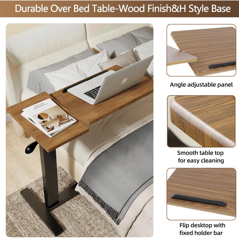 Adjustable Overbed Bedside Laptop Table