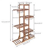 Wood Plant Stand Corner Shelf Flower Rack