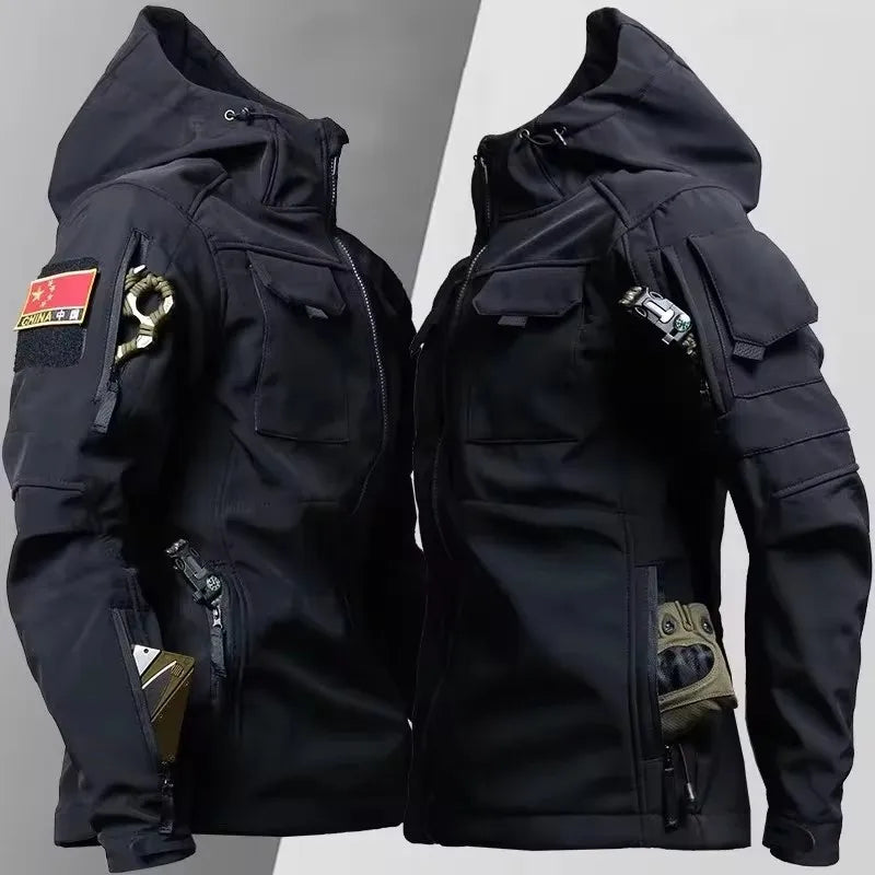 Waterproof windproof hooded jacket