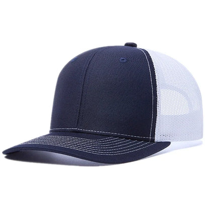 Breathable curved brim style trucker cap