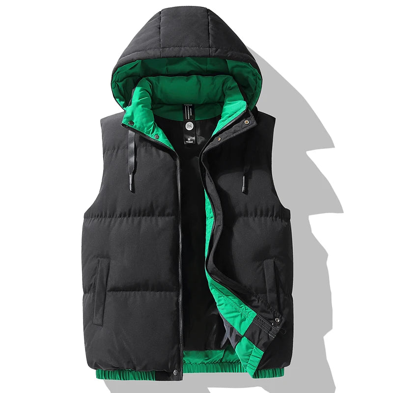 Warm Windproof Hooded Vest