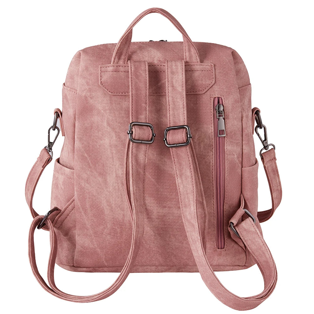 Vintage pu leather backpack