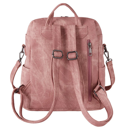 Vintage pu leather backpack