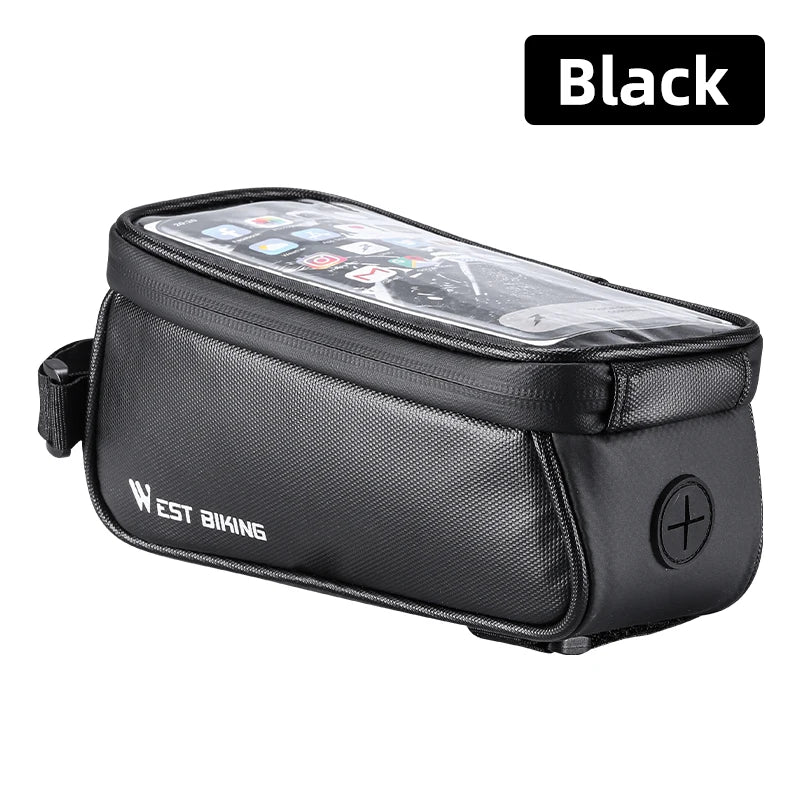 Waterproof bicycle front frame bag