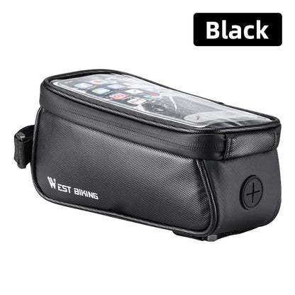 Waterproof bicycle front frame bag