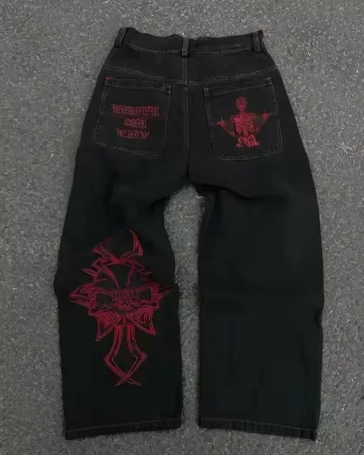 Sequins rhinestone retro fashion jeans