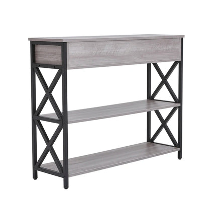 Wooden console table with drawers