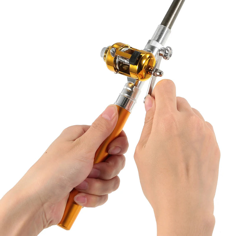 Mini Telescopic Portable Pocket Pen Fishing Rod Pole