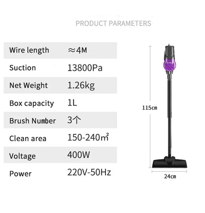 Handheld 400w corded vacuum cleaner