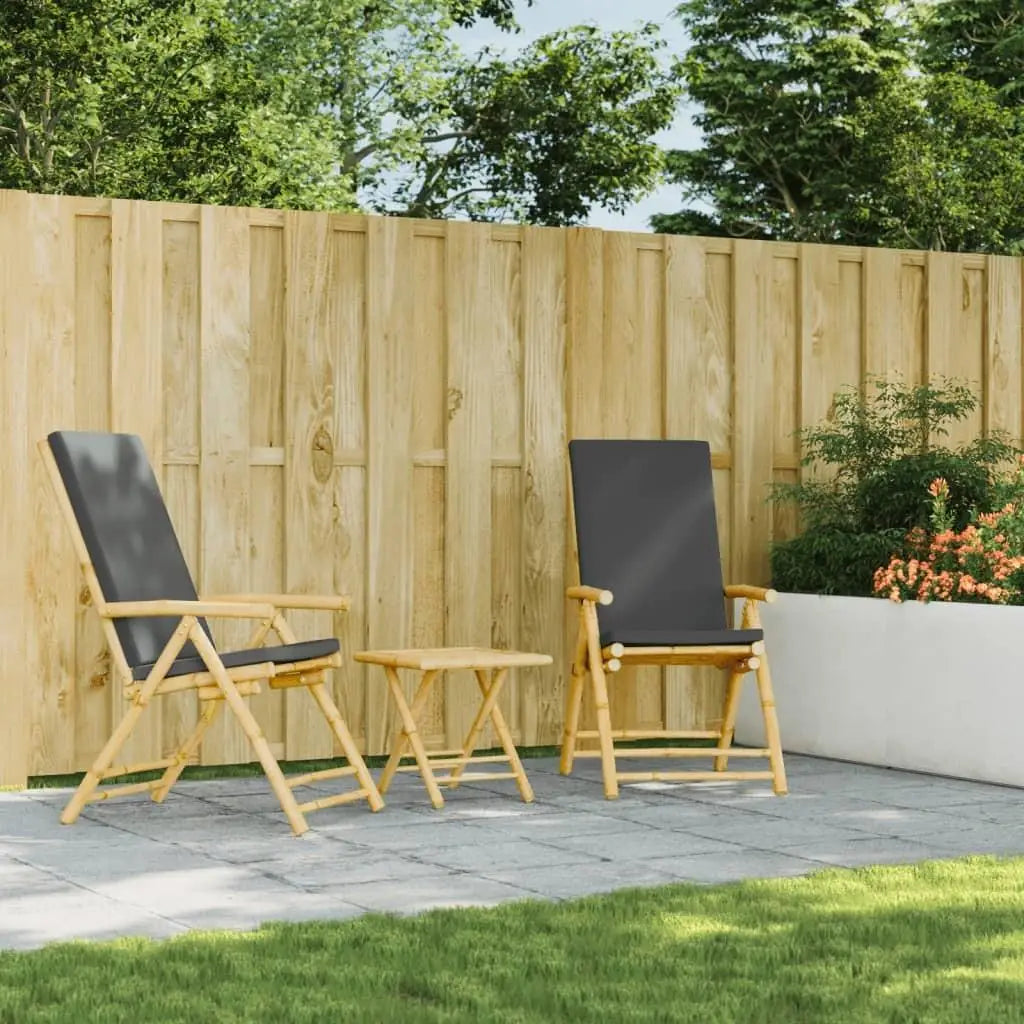 Portable folding bamboo garden table