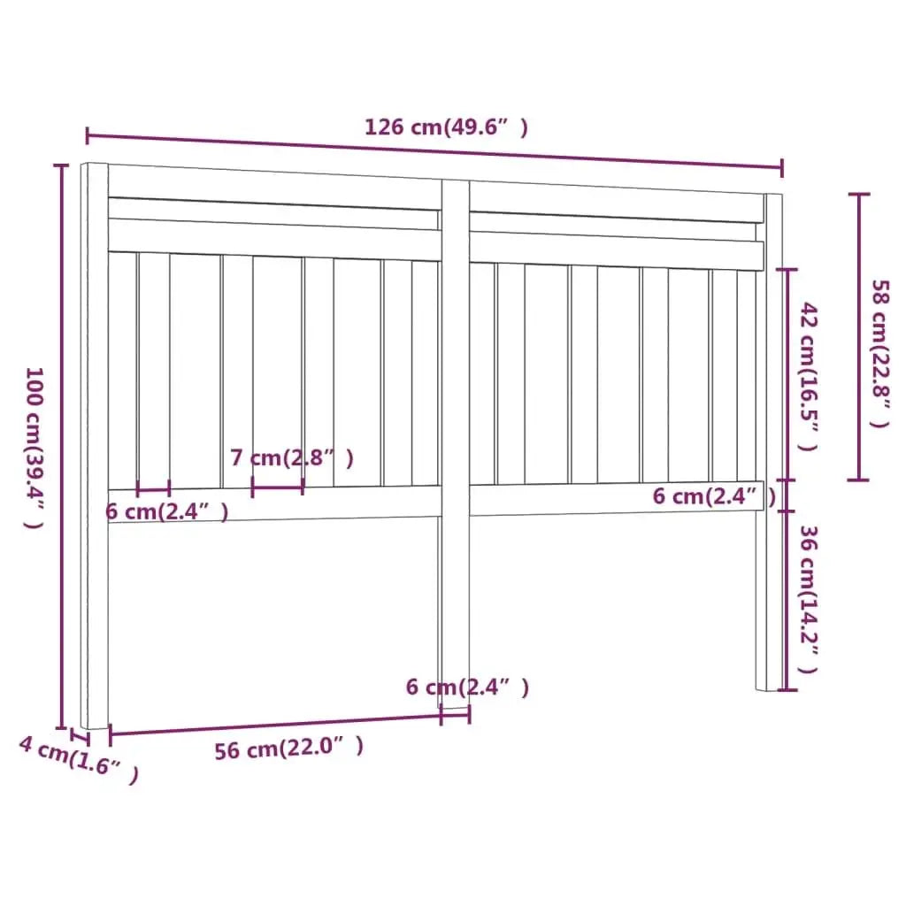 Stylish & durable solid wood pine bed headboard