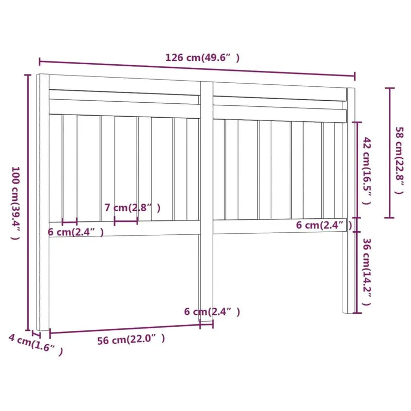 Stylish & Durable Solid Wood Pine Bed Headboard
