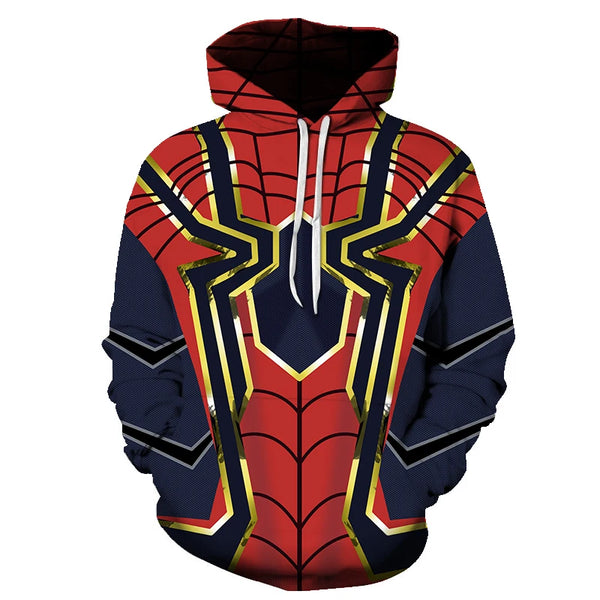 3D Spiderman Pattern Cosplay Men's Hoodie