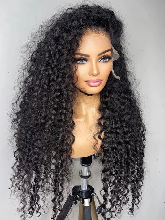 Deep wave human hair frontal wig