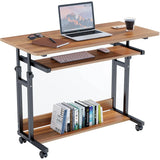 Portable Office Desk with Movable Wheels
