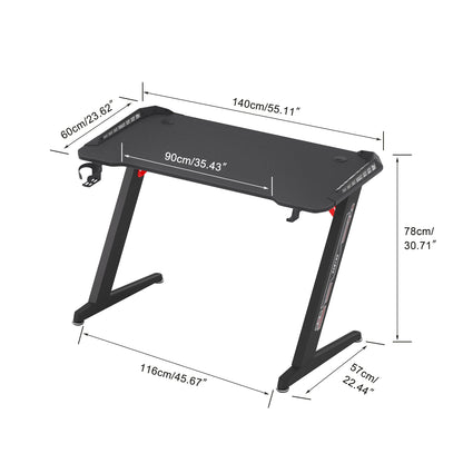 Extra Large Dynamic RGB LED Lights Gaming Desk