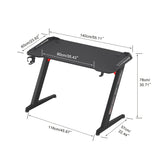 Extra Large Dynamic RGB LED Lights Gaming Desk