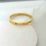 Stainless Steel Heart Zircon Bracelet