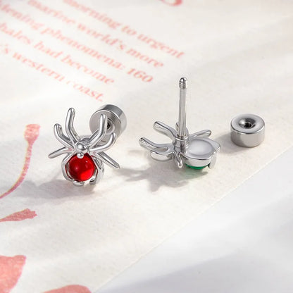 Goth Punk Style Multicolored Zircon Earrings