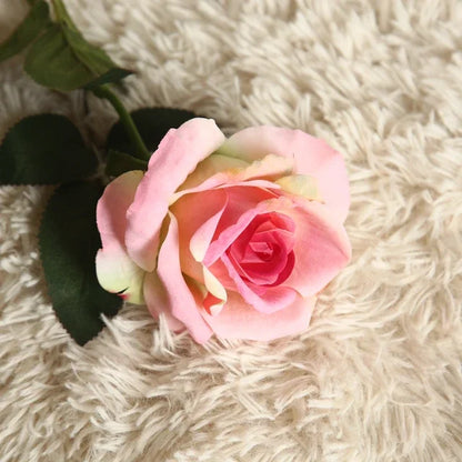 Beautiful silk roses bouquet flowers