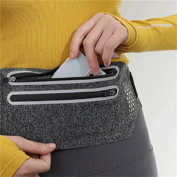 Double Zipper Pocket Sports Belt Pouch