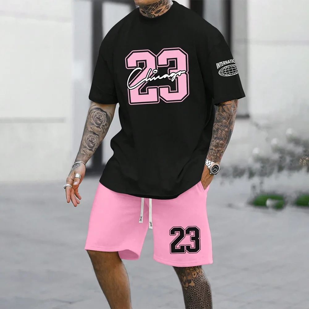 Loose digital print quick drying men's set