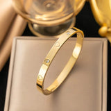 Stainless Steel Heart Zircon Bracelet
