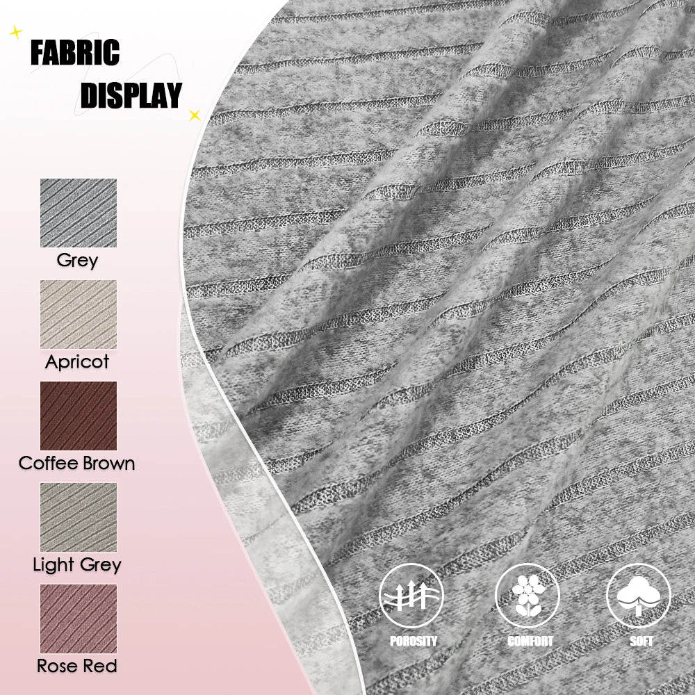 Winter knitted stripe split elastic bodycon dress
