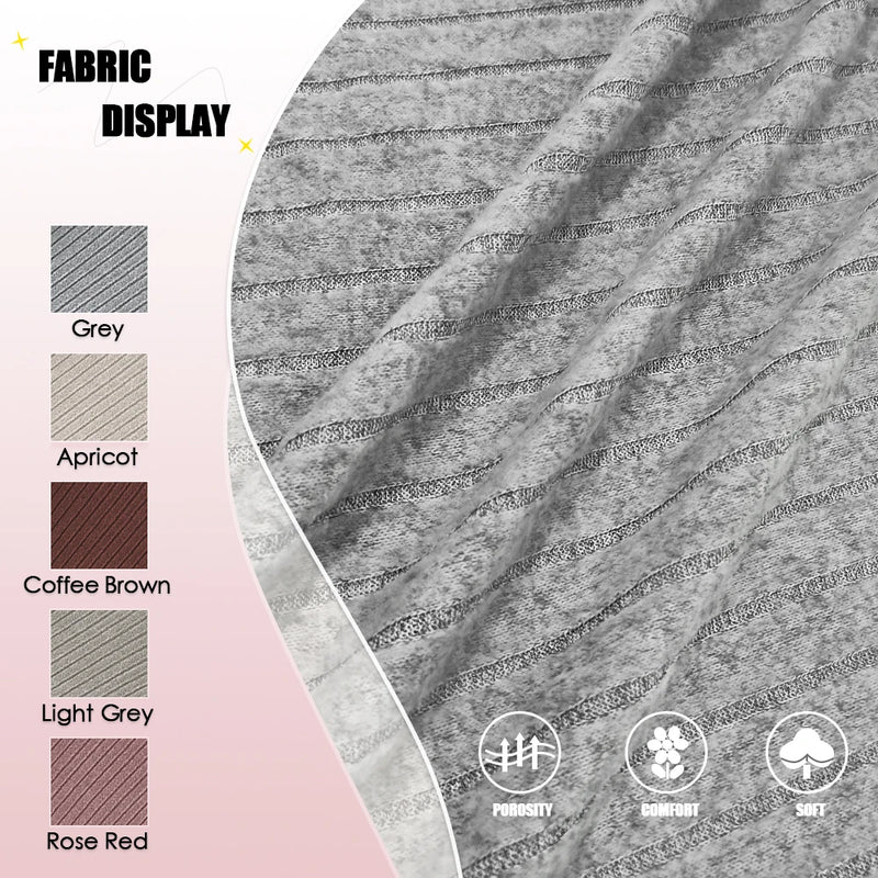 Winter Knitted Stripe Split Elastic Bodycon Dress