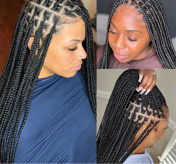 Cornrow Knotless Braided Wigs