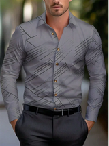 Comfortable Striped Soft Lapel Shirt