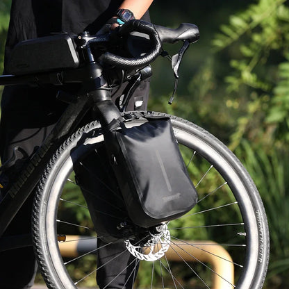 Waterproof quick release bike front fork bag