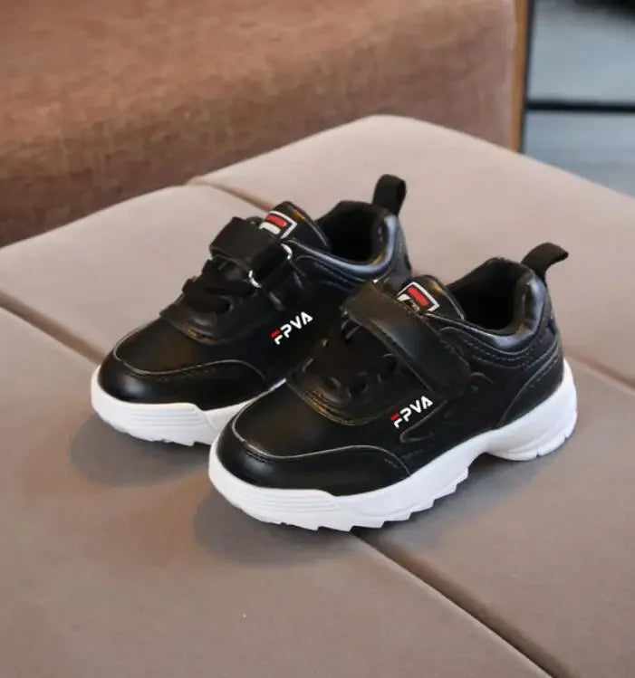 Kid's Fashion Leather Sneakers