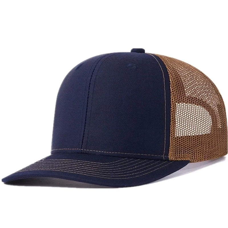 Breathable curved brim style trucker cap