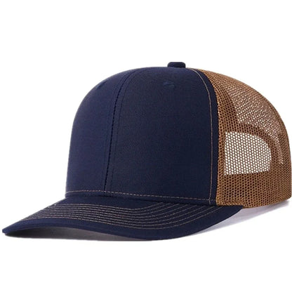Breathable curved brim style trucker cap