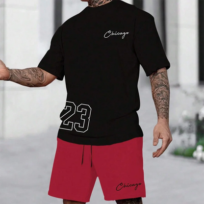 Loose digital print quick drying men's set