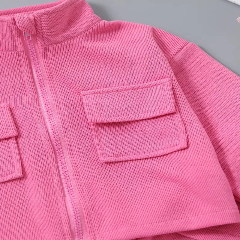 Long Sleeve Zipper Sweatshirt and Pants Set