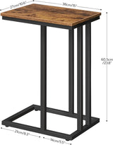Tall Slim C Shaped Side Table