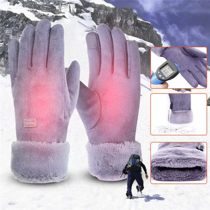 Usb heated 3 gear adjustment winter gloves