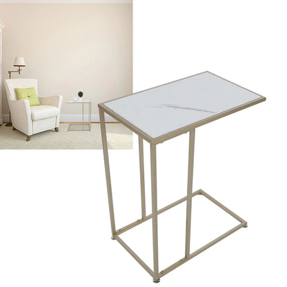 Modern open type side end c shape coffee table