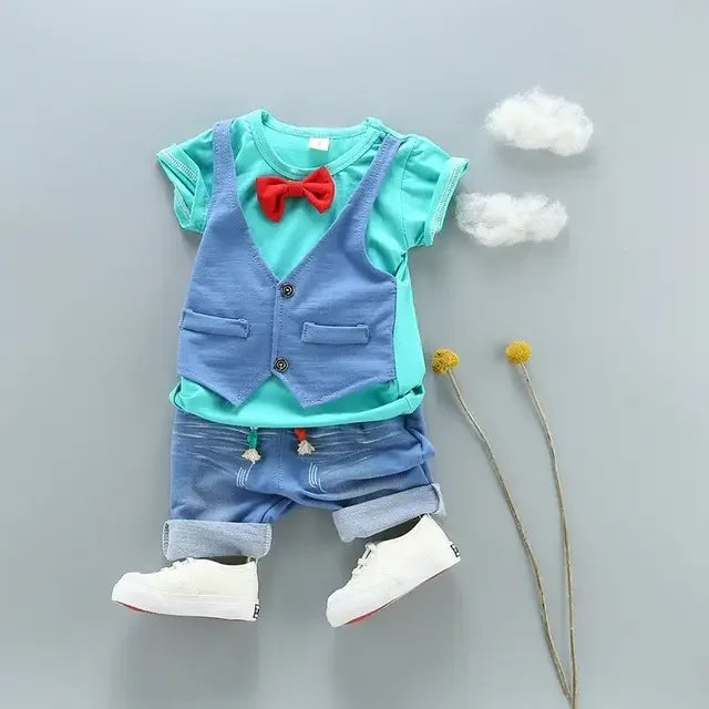 Cotton Cool Tee + Shorts Pants Clothes Set
