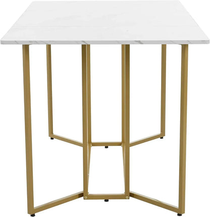 Rectangular adjustable feet dining table