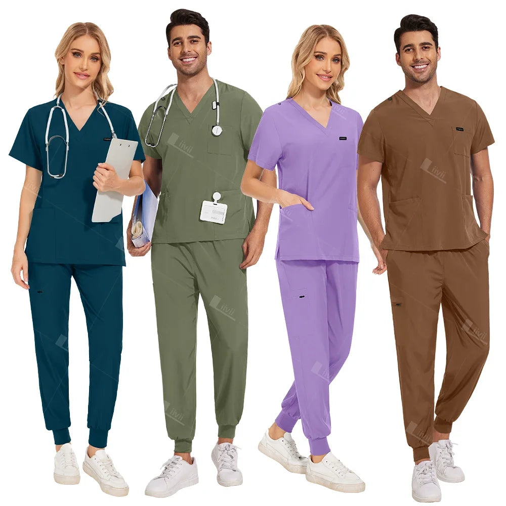 Surgical nurse uniform medical scrubs set