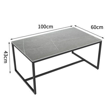 Marble and metal frame coffee table