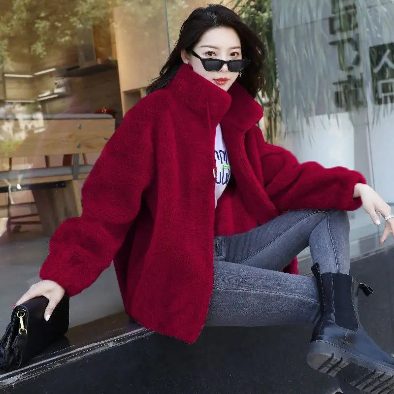 Winter double coral fleece warm coat