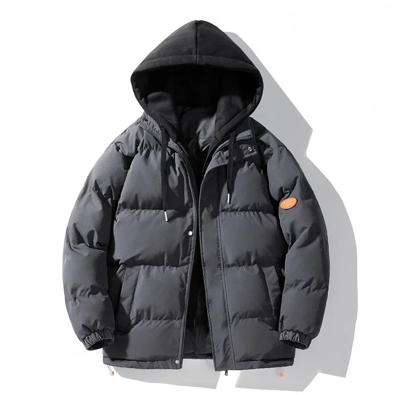 Hooded parkas casual thicken warm jacket