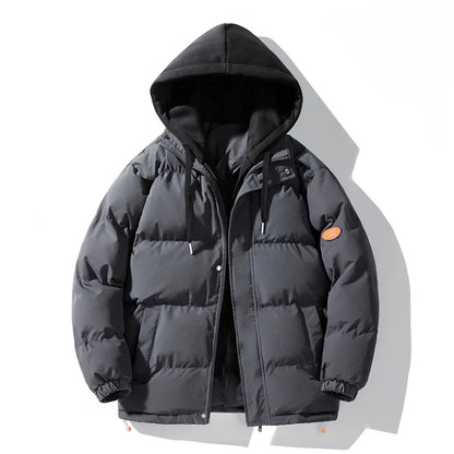 Hooded parkas casual thicken warm jacket
