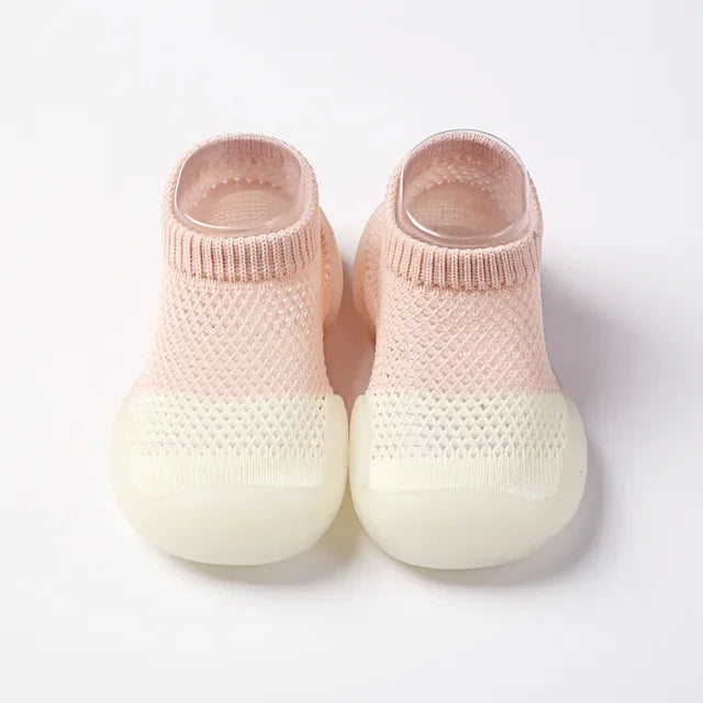 Unisex toddler soft sole knit booties